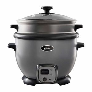 Arrocera multiusos Oster CKSTRC8029S, 700 W, 10 tazas, función sofrito, gris