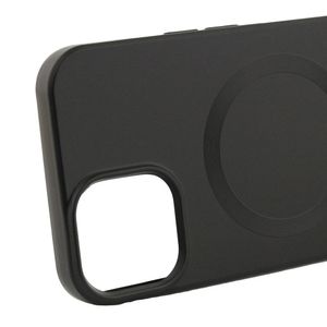 Case para iPhone 14 con MagSafe para carga inalámbrica, para accesorios magnéticos,TPU rígido, metalizado mate negro