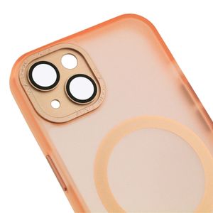 Case para iPhone 13 con MagSafe para carga inalámbrica, para accesorios magnéticos, TPU rígido, traslúcido rosado