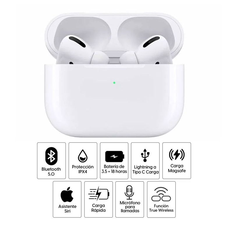 Reacondicionado Apple AirPods Pro MagSafe blanco, especificaciones