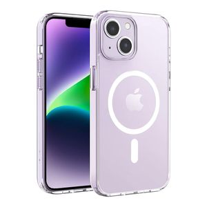 Case para iPhone 14 con MagSafe para carga inalámbrica, para accesorios magnéticos, TPU rígido, transparente