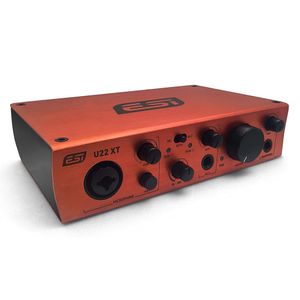 Kit de grabación: interfaz de audio ESI U22 XT CosMik + micrófono de condensador cosMik 10 + audífonos de estudio eXtra 10, rojo