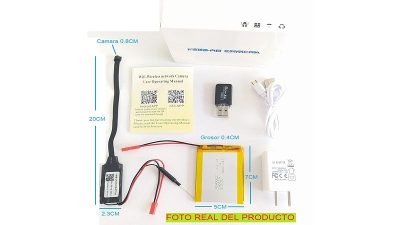 Camara Espia Wifi Cubo - Solumatica - Para Celular Video en vivo - Coolbox