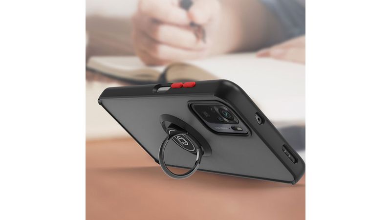 Case para Xiaomi Redmi Note 10, silicona, amortiguador de choques,  protección de cámaras, negro