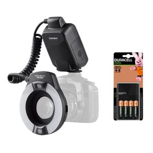 Ring Flash YN 14 EX y Pilas Recargables Duracell + Cargador