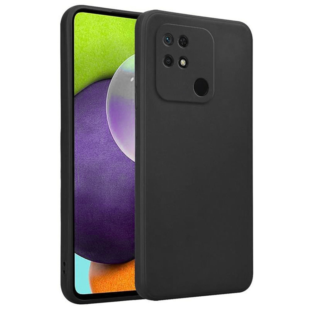 Case para Xiaomi Redmi 10C, amortiguador de choques, protección de cámaras, negro