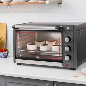Horno tostador eléctrico Oster TSSTTV0045, 45 litros, temperatura máx 120°c, negro