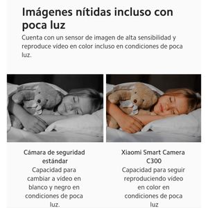 Cámara de seguridad Xiaomi Smart Camera C300, giratorio 360°, 3 MP, detección por movimiento, blanco