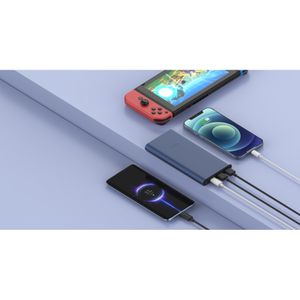 Batería externa Xiaomi 10000 mAh, 22W, 2 usb + 1 Tipo-C, carga rápida
