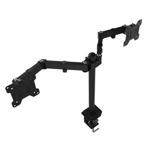 Rack Monitor 13"-32" EXPO RACK, MD1327, Soporte de Escritorio para  2 Monitores Móvil de 3 giros, Negro