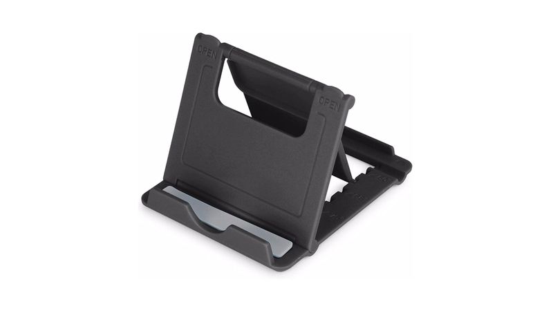 Soporte de celular para escritorio G mobile plegable, negro - Coolbox