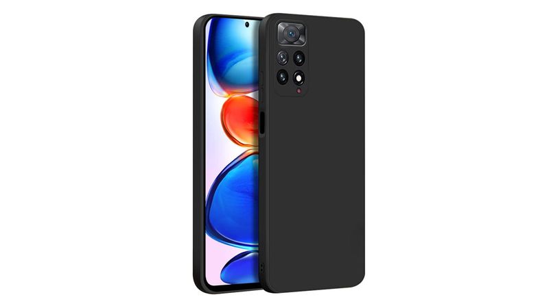 Case para Xiaomi Redmi Note 10, silicona, amortiguador de choques,  protección de cámaras, negro