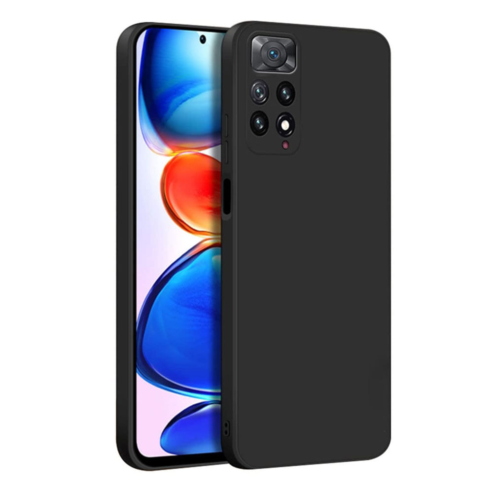 Case para Xiaomi Redmi Note 11, amortiguador de choques, protección de cámaras, negro
