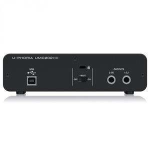 Interfaz de audio Uphoria Umc202hd, conector USB, 110dB, color negro