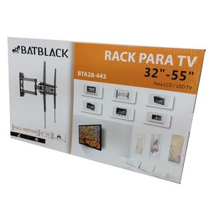 Rack para tv Batblack BTA28-443, 32 - 55", máx 35 kg, negro