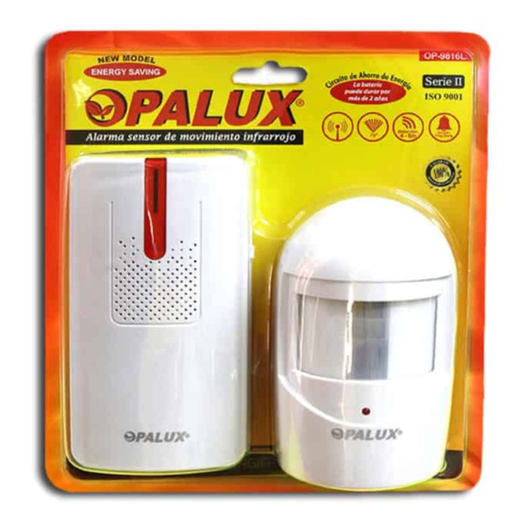Sensor De Movimiento Con Alarma Opalux Op-9816L - Coolbox