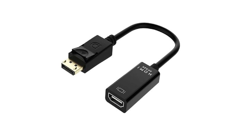 Adaptador Genérico displayport a hdmi, negro