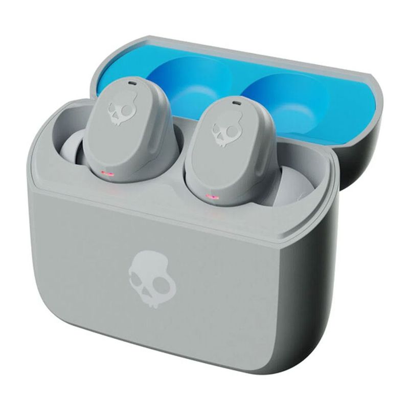 Audífonos Skullcandy Mod true wireless IP55 gris, frontal oblicuo