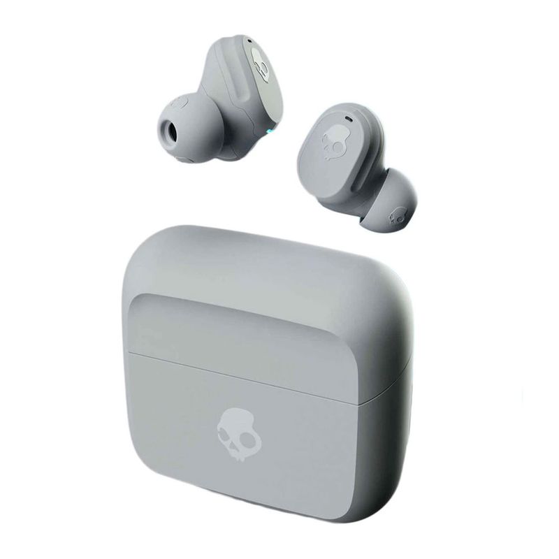 Audífonos Skullcandy Mod true wireless IP55 gris, frontal oblicuo
