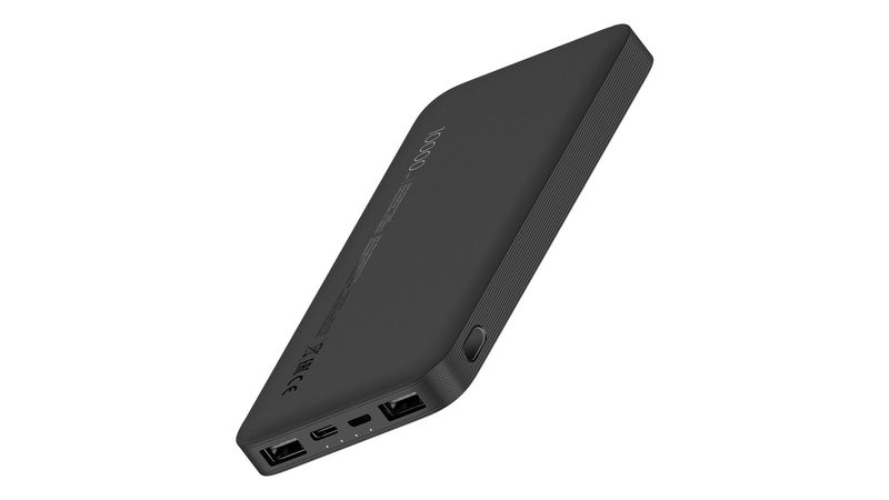 Bateria externa Xiaomi Redmi 10000 mAh,10W, 2 usb + 1 tipo C, negro