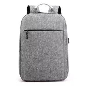 Mochila antirobo para laptop 15.6", con puerto USB, impermeable, plomo