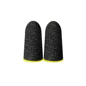 Pack 4 dedales gamer antisudor, fibra de plata sintética, negro