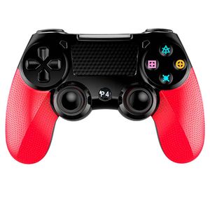 Mando Playstation 4, inalámbrico, Bluetooth 4.2, diseño Spiderman, 4 botones  programables, negro con rojo
