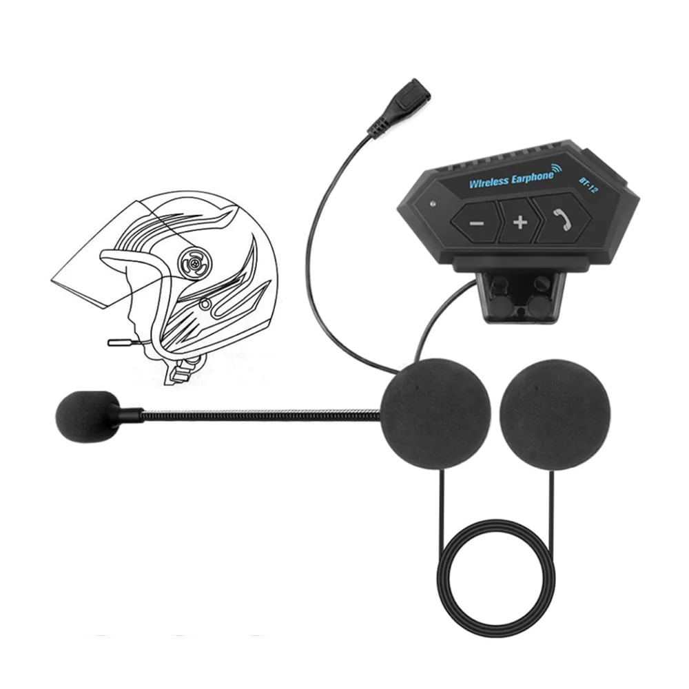 Auricular Inalambrico Bluetooth para Casco Recargable Manos Libre OEM