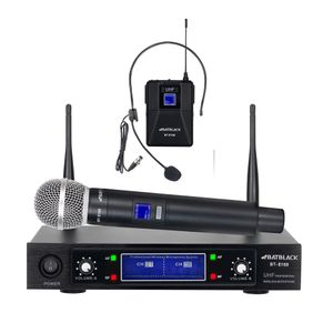 Micrófono inalámbrico frecuencia UHF, receptor Base, x2 UN (Convencional + bodypack)