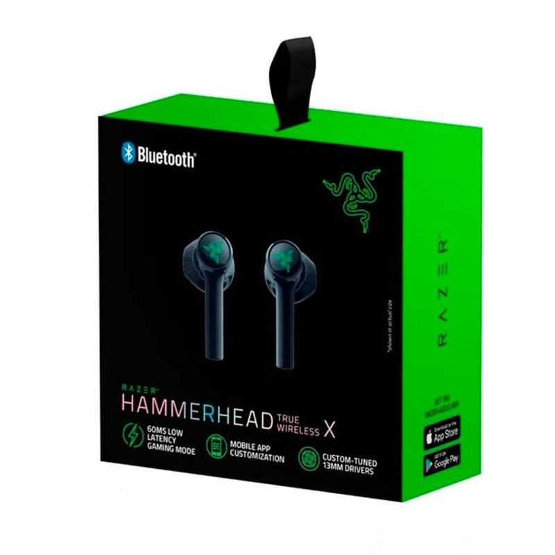 Audífonos Razer Hammerhead True Wireless X TWS IPX4, empaque