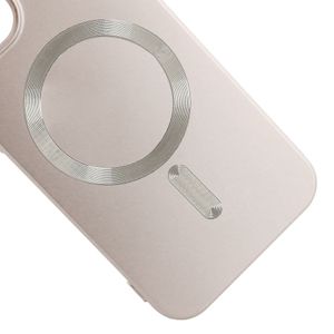 Case para iPhone 14 Pro con Magsafe para carga inalámbrica, para accesorios magnéticos,TPU rígido, metalizado mate dorado
