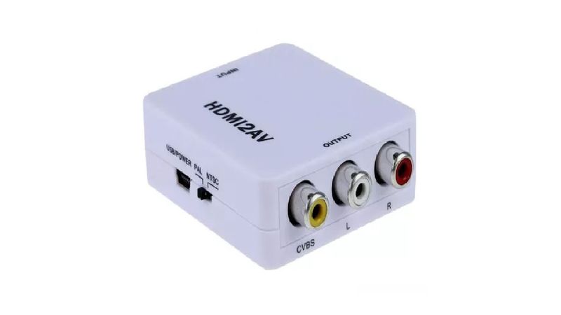 Adaptador Gen rico hdmi a rca macho a hembra blanco Coolbox