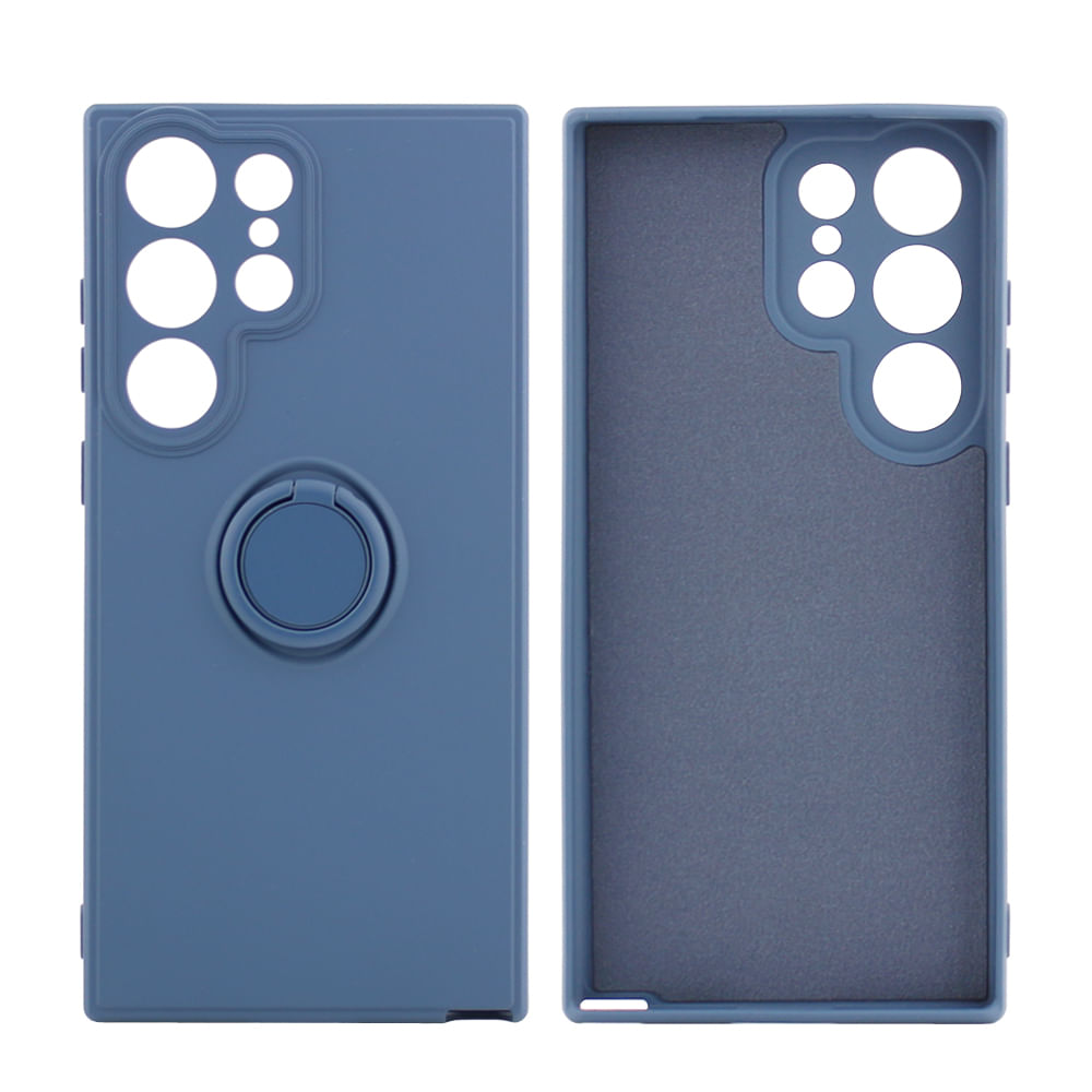 Case para Samsung Galaxy S23 Ultra con anillo, azul