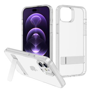 Case para iPhone 11 con soporte blanco, a prueba de golpes, transparente