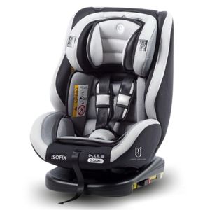 Silla de auto giratorio Ebaby Rupal Isofix, reclinable 2 niveles, cinturón de 5 puntos, plomo