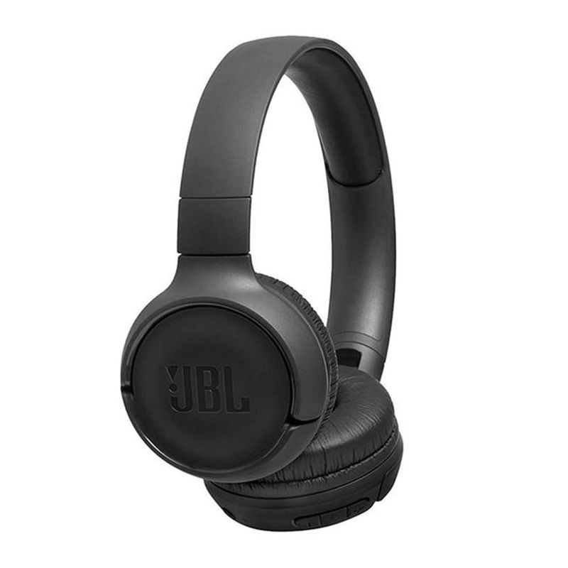 Reacond. Audífonos JBL T500 bluetooth on ear 16h negro, frontal oblicuo