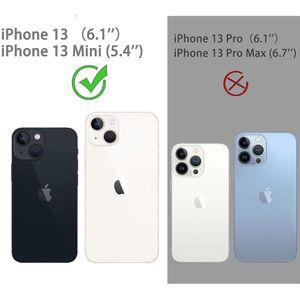 Protector de Cámara para iPhone 13 / iPhone 13 Mini, Transparente Con Borde Negro