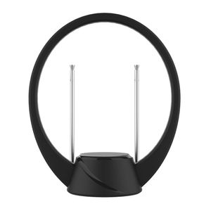 Antena digital para interiores Greentek diseño circular, fhd, vhf 174 - 230 mhz, uhf 470 - 862 mhz