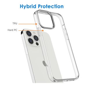 Case para iPhone 13 Pro Max, amortiguador de choques, transparente