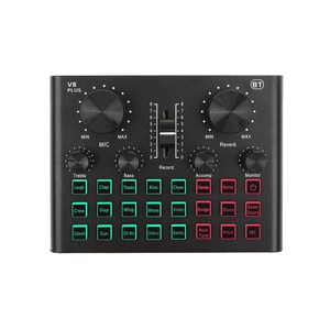 Tarjeta de sonido de estudio V8 Plus, bluetooth, efectos de voz, autotune, cancelación de ruido