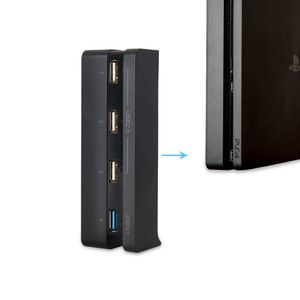 Hub USB multipuerto para PS4 Slim, negro