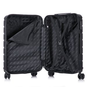 Set de maletas Inusa Trend, 51 y 71 cm, capacidad máx. 10 y 23kg, 4 ruedas dobles, cerradura de combinación, ABS, negro