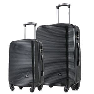 Set de maletas Dukap Royal, 51 y 71 cm, capacidad máx. 10 y 23kg, 4 ruedas, negro