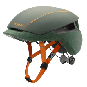 Casco Bollé Messenger Estándar, sistema LED, ajuste preciso, tamaño 54-58 cm, verde con naranja