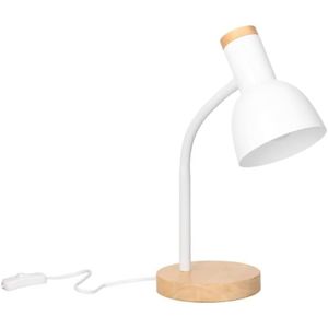 Lampara de escritorio, 220-230 V, flexible, metal, blanco