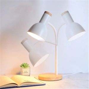 Lampara de escritorio, 220-230 V, flexible, metal, blanco