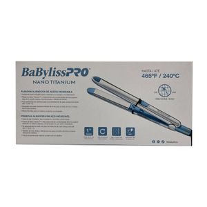 Plancha BaBylissPRO Óptima 3100, hasta 465°F, Carcasa de acero inoxidable, Placas de 1”
