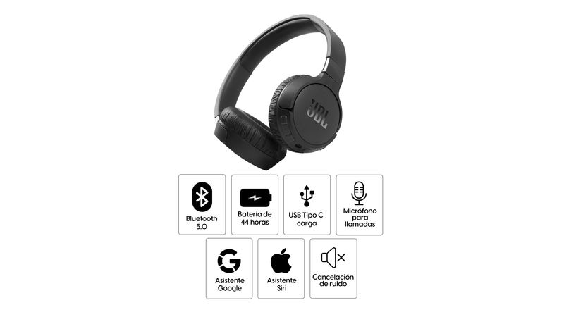 Auriculares Inalámbricos JBL Tune 510 con Bluetooth - Negro