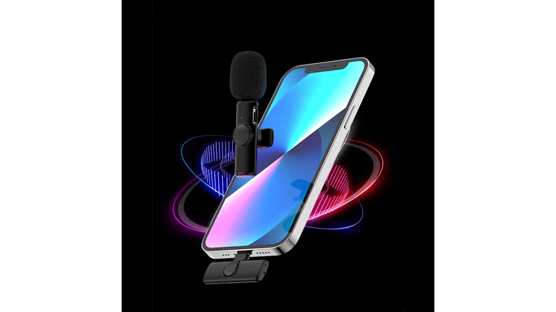 K11 – Micrófono Solapero Inalámbrico DUAL Lightning para iPhone
