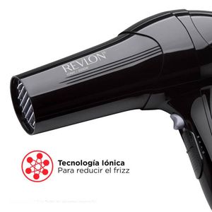 Secador de cabello Revlon control de Frizz 2000W, 2 niveles de velocidad, 2 niveles de temperatura, negro